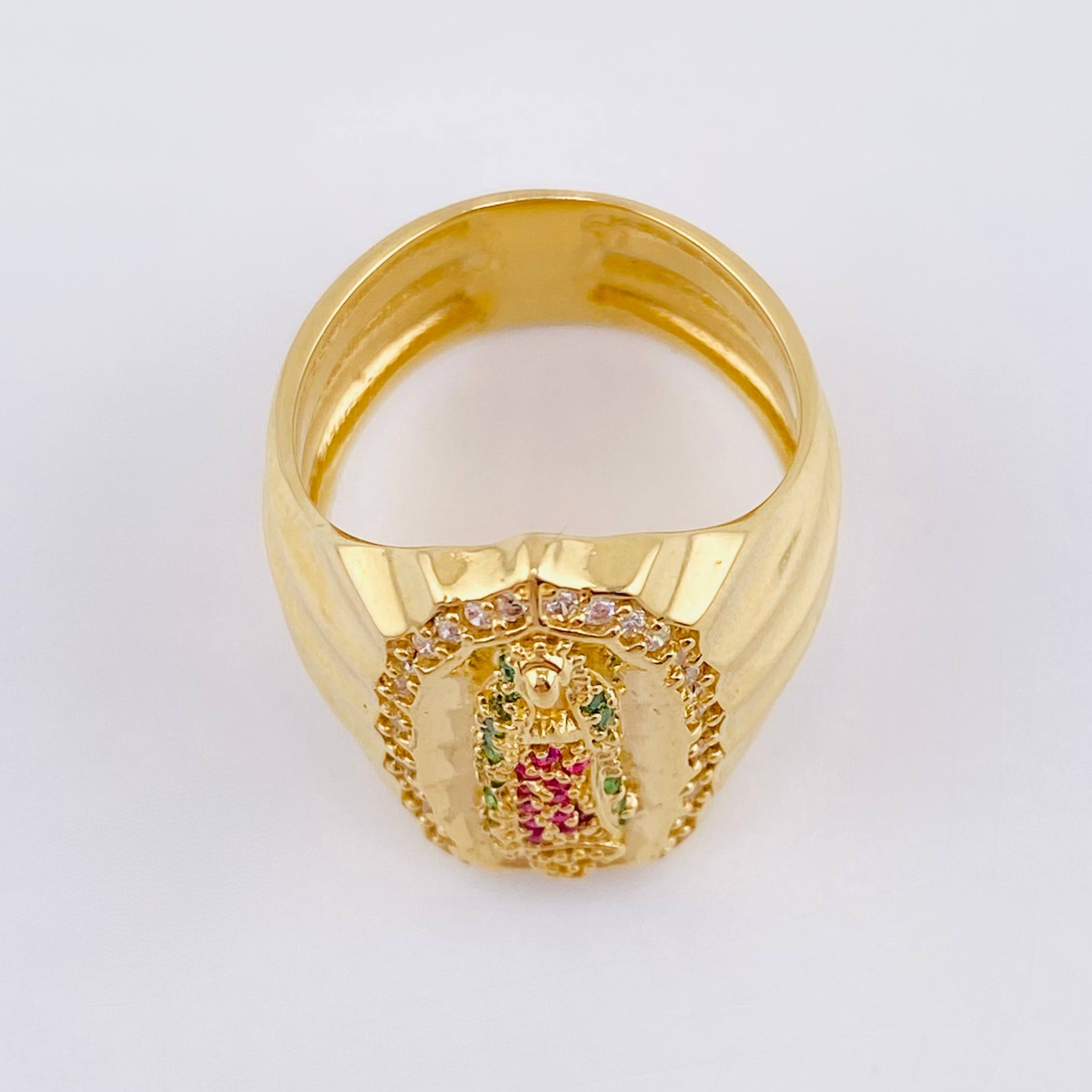 Anillo Virgen Guadalupe 9.3gr / T10 1/2 / Oro Amarillo 18K
