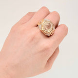 Anillo Leon Cruzado 12.45gr / T12 1/4 / Dos Oros Amarillo Rosa 18K *