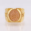 Anillo Virgen Del Carmen 8.05gr / T10 1/4 / Dos Oros Amarillo Rosa 18K ©