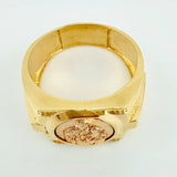 Anillo Virgen Del Carmen 8.05gr / T10 1/4 / Dos Oros Amarillo Rosa 18K ©