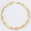 Pulso Rustico Recuadro Tribal 5.1gr / 8 1/2 in / 5mm Oro Amarillo 18K *