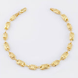 Pulso Rustico Corona Canotillo 3.85gr / 7 1/4 in / 4.5mm Oro Amarillo 18K *