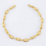 Pulso Rustico Barril Corona Rayada 4.4gr / 7 1/2 in / 5.5mm Oro Amarillo 18K *