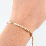 Pulso Rustico Dubai 3.65gr / 7 in / 4.4mm Oro Amarillo 18K *