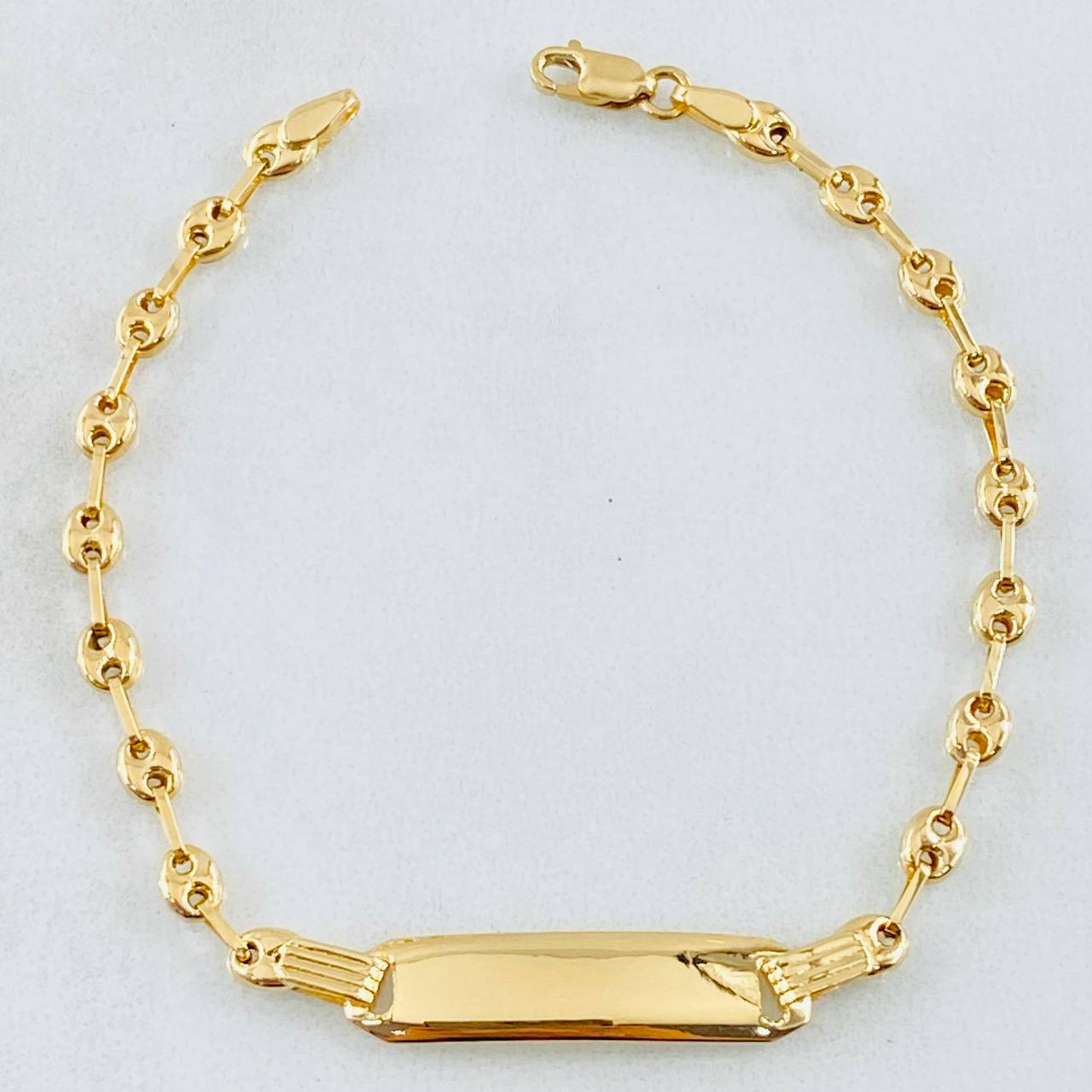 Pulso Bebé GC Placa Rectangular 2.3gr / 6 in / Oro Amarillo 18K *