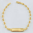 Pulso Bebé GC Placa Rectangular 2.3gr / 6 in / Oro Amarillo 18K *
