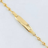 Pulso Bebé GC Placa Rectangular 2.3gr / 6 in / Oro Amarillo 18K *