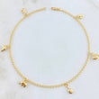 Tobillera Aro Seguido Dijes 3.8gr / 10 1/4 in / Oro Amarillo 18K *