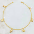 Tobillera Aro Seguido Dijes 3.8gr / 9 3/4 in / Oro Amarillo 18K *