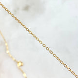 Cadena Aro Seguido Trébol VCyA 3.9gr / 45cm / 1.5mm Onix Negro Punteado Oro Amarillo 18K