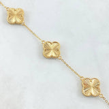 Classic Link Bracelet Clover VCyA 7.45gr / 19cm / Diamond Cut 18K Yellow Gold