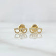 Stud Earrings Earrings 0.65gr / 4mm-9mm White Zircons 18K Yellow Gold