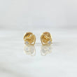 Topos Corazón Oblicuo 0.6gr / 5mm Silueta Circon Blanco Oro Amarillo 18K ©
