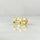 Topos Rana Animada 0.65gr / 6mm Circones Blancos Verde Oro Amarillo 18K