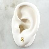 Topos Rana Animada 0.65gr / 6mm Circones Blancos Verde Oro Amarillo 18K