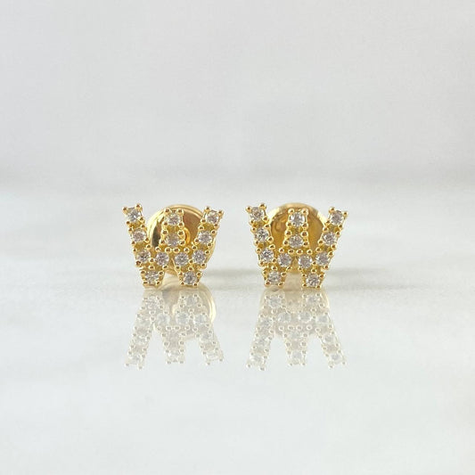 Topos Letra W 1.25gr / 8.3mm Oro Amarillo 18K *