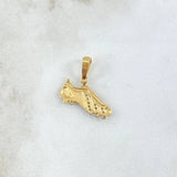 Pendant Zapato Guayo 1.6gr / 1.8cm / Smooth White Zirconia 18K Yellow Gold ©