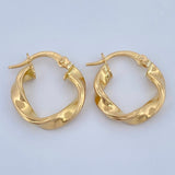 Candongas Charin 1.55gr / 3/4 in / Oro Amarillo 18K &
