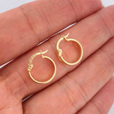 Candongas Andy 0.9gr / 1/2 in / Oro Amarillo 18K &