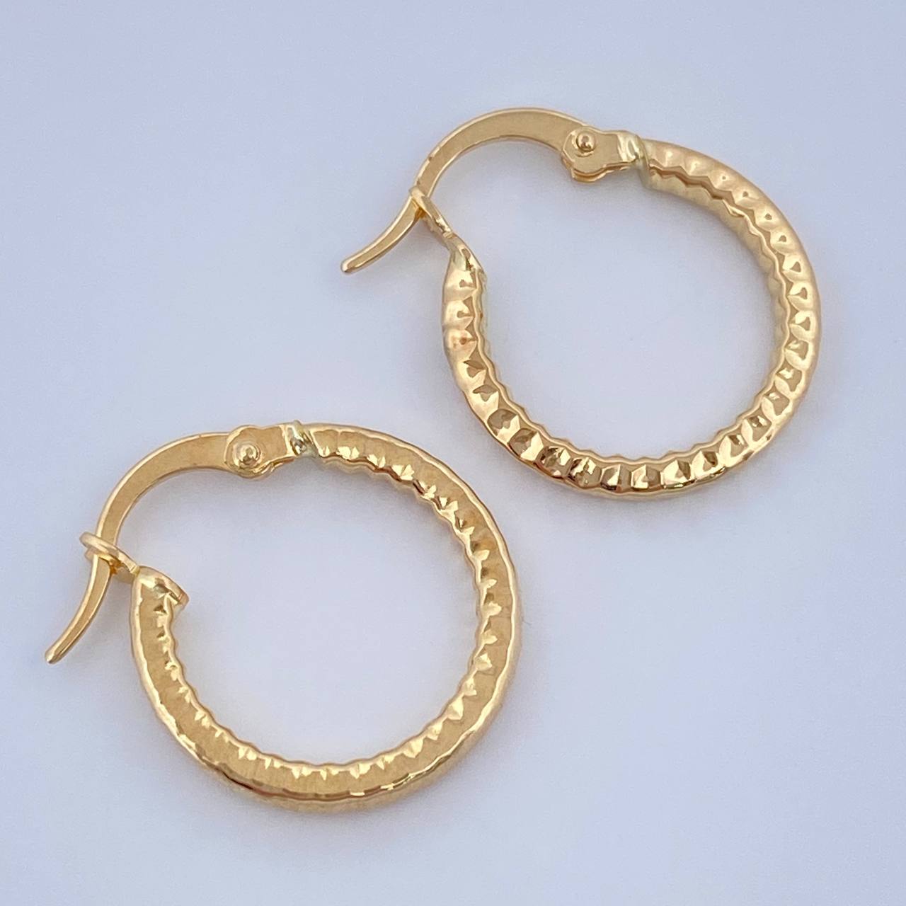 Candongas Iris 1.3gr / 3/4 in / Oro Amarillo 18K &