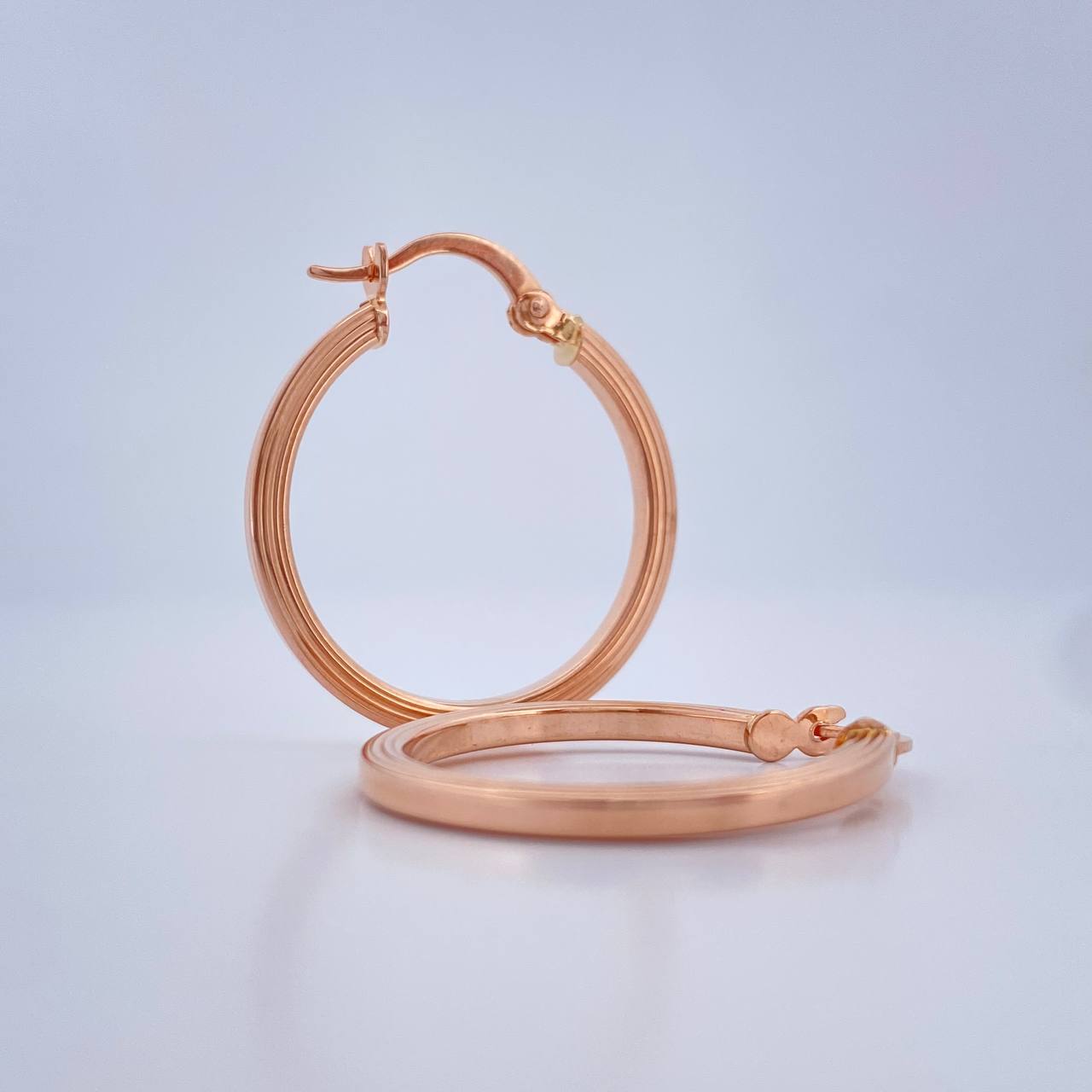 Candongas Andy 1.55gr / 1 in / Oro Rosa 18K &