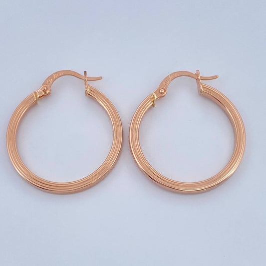 Candongas Andy 1.55gr / 1 in / Oro Rosa 18K &