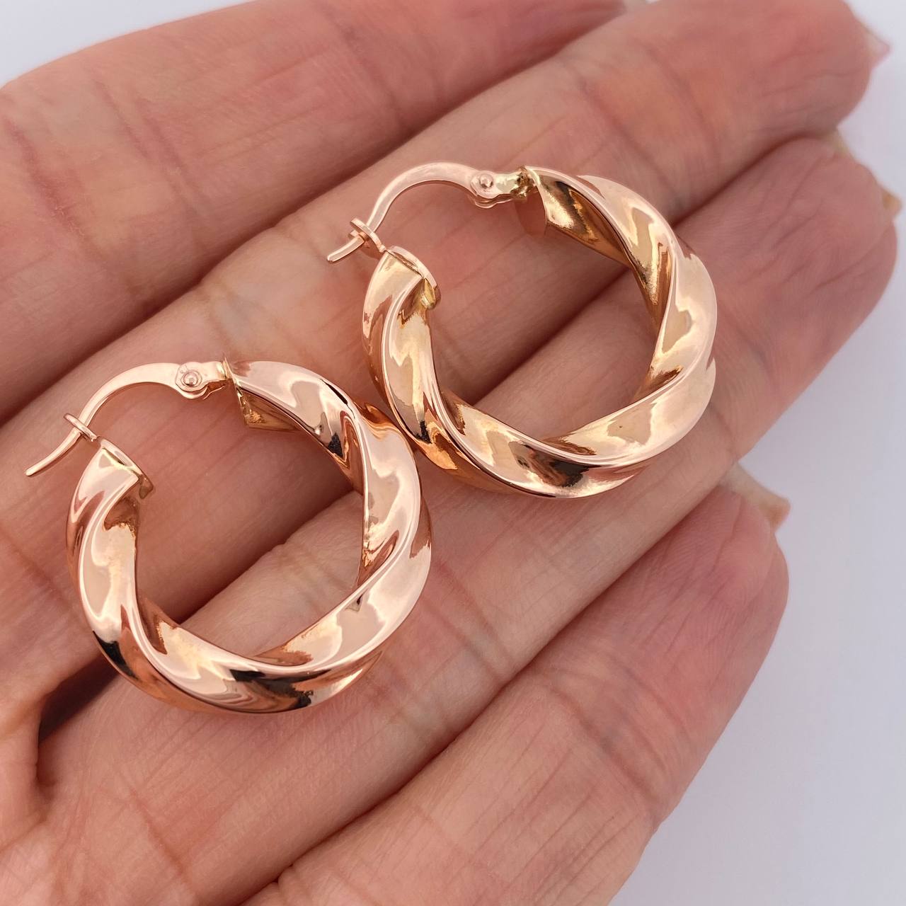 Candongas Kari 3.45gr / 1 in / Oro Rosa 18K &