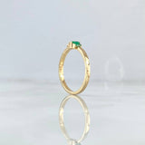 Trio Rectangles Ring 2.1gr / Size 7 1/4 / Emeralds 12pts 18K Yellow Gold (Jewel) *