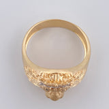 Lion Face Ring 9.25gr / Size 12 1/4 / 18K Gold &
