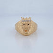 Lion Face Ring 9.25gr / Size 12 1/4 / 18K Gold &