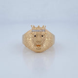 Lion Face Ring 9.25gr / Size 12 1/4 / 18K Gold &