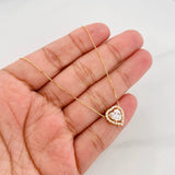 Venetian Chain Set + Heart Moissanite Pendant 1.02 cts / 2.6g / 20 in 18K Yellow Gold
