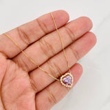 Venetian Chain Set + Heart Moissanite Pendant 1.02 cts / 2.2g / 16 in 18K Yellow Gold