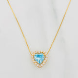 Venetian Chain Set + Heart Moissanite Pendant 1.02 cts / 2.45g / 16 in 18K Yellow Gold