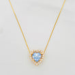 Venetian Chain Set + Heart Pendant Moissanites 1.02 cts / 2.3g / 16 in 18K Yellow Gold