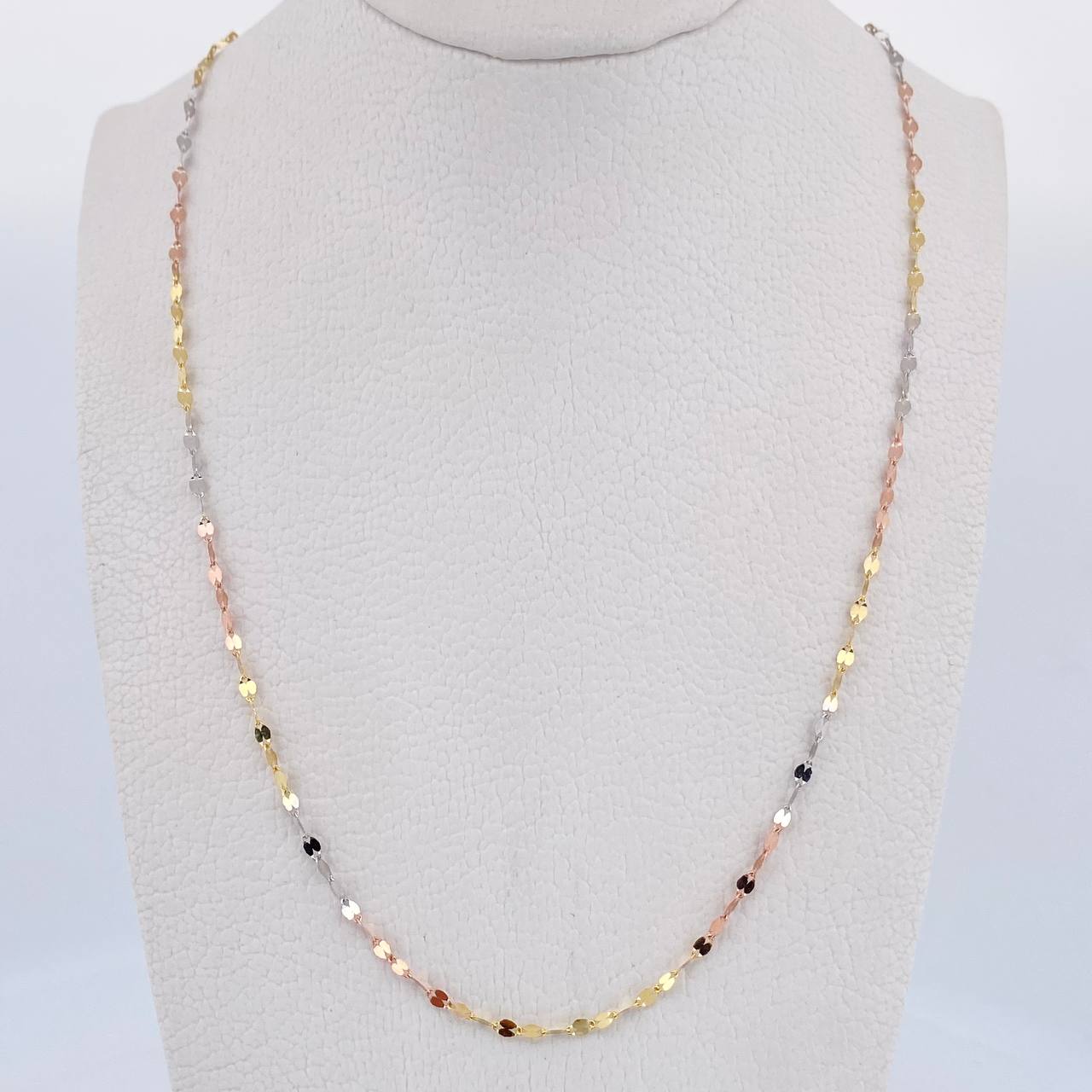 Chain Flor Mirror 1.15gr / 50cm / 1.9mm Three Golds +3 18K $