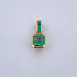 Dije Esmeralda 2.05gr / 1.4cm / Esmeraldas 1.36 Qts Oro Amarillo 18K (Joya) &