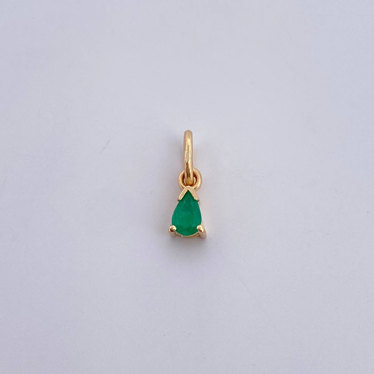 Pendant Drop 0.45gr / 1.1cm / Emerald 08 Pts 18K Yellow Gold (Jewel) &