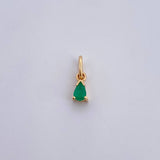 Pendant Drop 0.45gr / 1.1cm / Emerald 08 Pts 18K Yellow Gold (Jewel) &