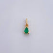 Dije Gota 0.4gr / 1.1cm / Esmeralda 08 Pts Oro Amarillo 18K (Joya) &