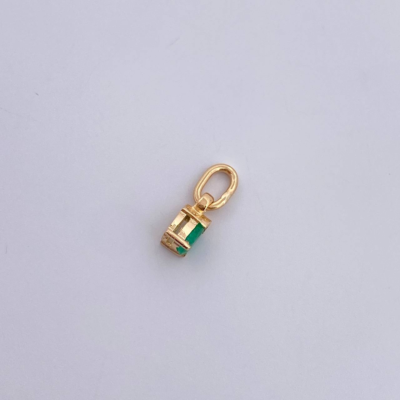 Pendant Drop 0.45gr / 1.1cm / Emerald 08 Pts 18K Yellow Gold (Jewel) &