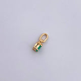 Pendant Drop 0.45gr / 1.1cm / Emerald 08 Pts 18K Yellow Gold (Jewel) &