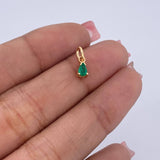 Pendant Drop 0.45gr / 1.1cm / Emerald 08 Pts 18K Yellow Gold (Jewel) &