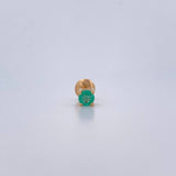 Top Four Claws 0.55gr / Emerald 14 Pts 18K Yellow Gold (Jewel) &