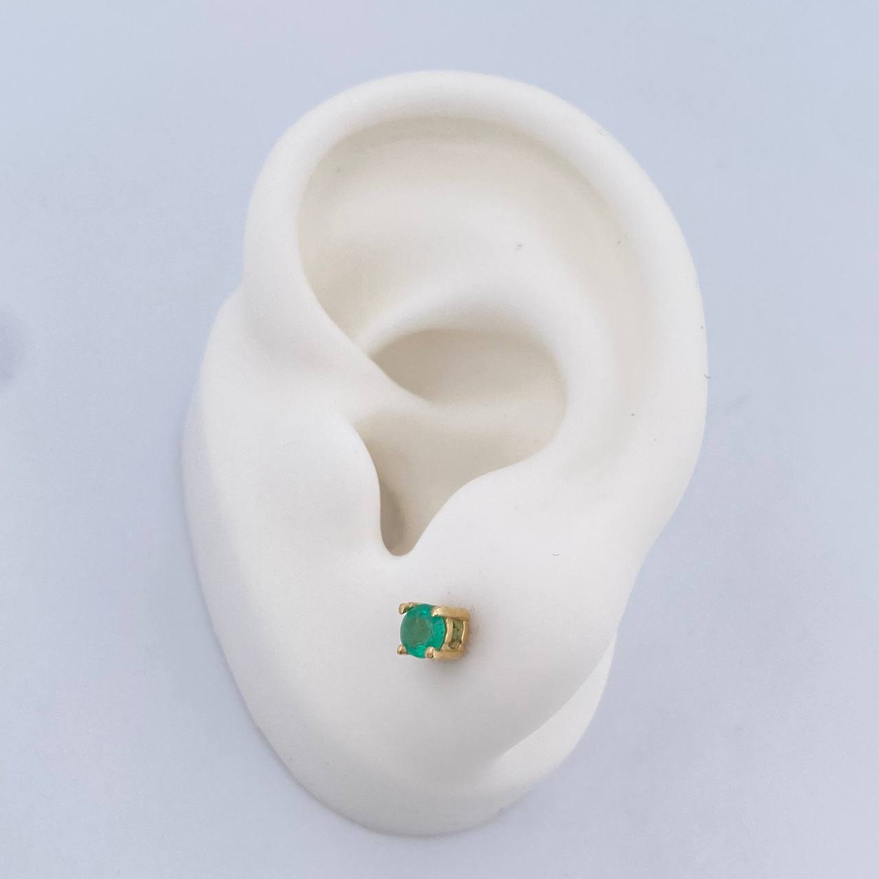 Top Four Claws 0.55gr / Emerald 14 Pts 18K Yellow Gold (Jewel) &