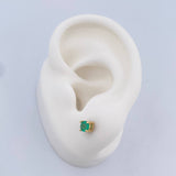 Top Four Claws 0.55gr / Emerald 14 Pts 18K Yellow Gold (Jewel) &