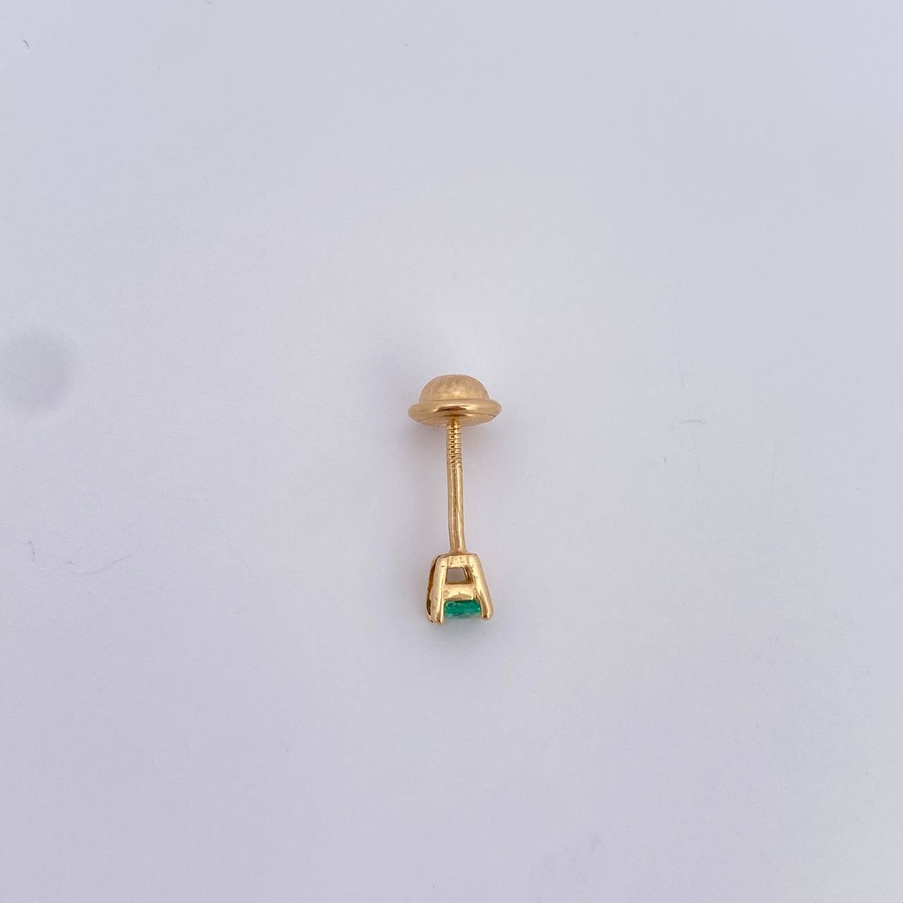 Topo Cuatro Garras 0.45gr / Esmeralda 11 Pts Oro Amarillo 18K (Joya) &
