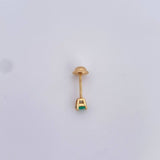 Topo Cuatro Garras 0.45gr / Esmeralda 11 Pts Oro Amarillo 18K (Joya) &