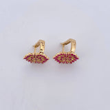 Topos Arete Mandala 3.45gr / Rubies 1.02 Qts Oro Amarillo 18K (Joya) &