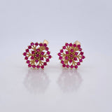Topos Arete Mandala 3.45gr / Rubies 1.02 Qts Oro Amarillo 18K (Joya) &